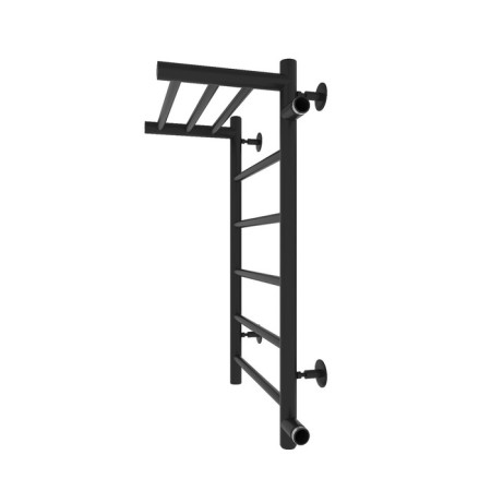 Water towel "Sanprise" Aurora P6, 400x700 mm, with a shelf, right, black matte-7