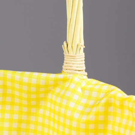 Wicker basket, 22 x 22 x 11 x 27 cm, yellow-1