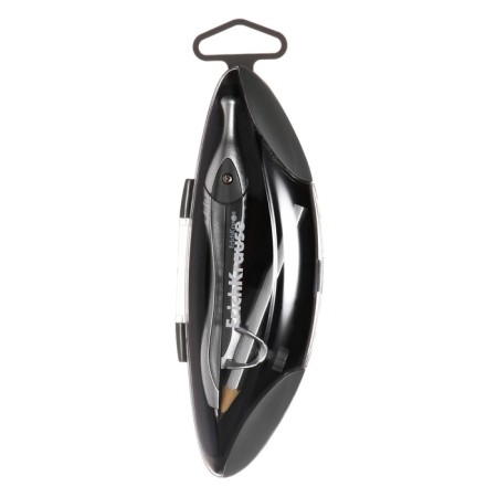 Metallic circuit Erichkrause "Classic", 125mm, with a pencil, pencil case, gray