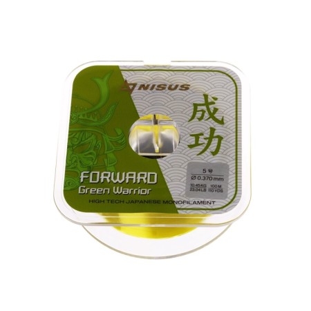 Nisus Forward Warrior fishing line, diameter 0.370 mm, test 10.45 kg, 100 m, green