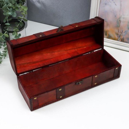 Casket Wood for a bottle "Middle Ages" 11.5x34.5x13 cm-1