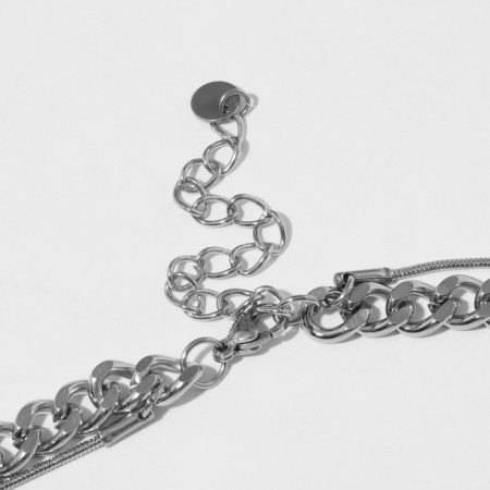 Chain "sun", black color in silver, 40 cm-2