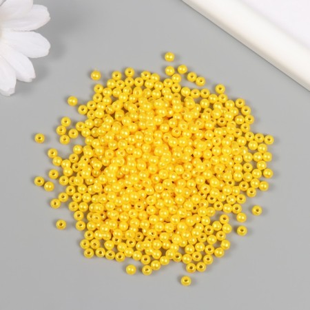 Set of beads "pearls" d 4 mm, 250 gr, yellow