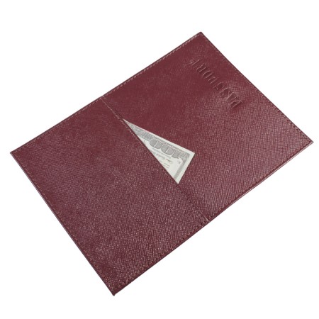 Cover for passport, burgundy color
