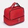 Cosmetic bag, 2 parts on lightning, red color