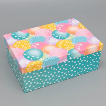 Gift box, packaging, "Happy Birthday", 28 x 18.5 x 11.5 cm