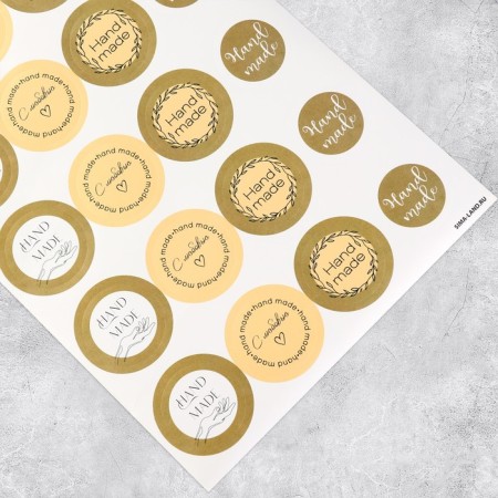 Set of stickers for business "Handmade", 40 pcs, 4 x 4 cm-4