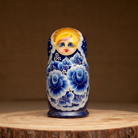 Doll "gzhel", blue dress, 5 puppet, 15 cm-2