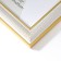 Photo frame plastic 20x25 cm "Little mesh" white with double gold stroke 28.5x23.5 cm