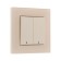 Tot Matte Glass switch, 10 a, 2 cl., With backlight, hidden, glass, beige