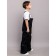 Semi -combinezone children, height 128 cm, black color