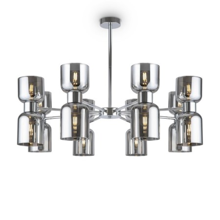Suspended lamp 60W, 16XE27, 51x86 cm, chrome
