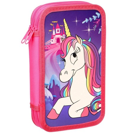 Penal 2 sections, 125x205x40 mm, laminated cardboard, Minnie Mouse and unicorn-4