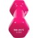 Rubberized dumbbell bradex SF 0532, pink, 0.5 kg