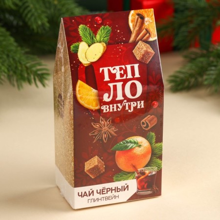 New Year! Black tea "heat inside", taste: mulled wine, 50 g.-4