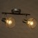 Lamp "Masumi" 2x60W E14 black/chrome 40x10x19.5cm