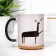Sublimation mug "Dop and leave", chameleon, black color, volume 320 ml