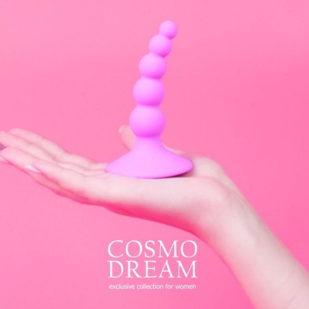 Anal stimulator Cosmodream Christmas tree, without vibration, silicone, 95 x 24 mm, pink-3