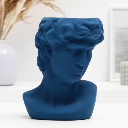 Kashpo - Vase "David's head" Blue, 22*16*14 cm