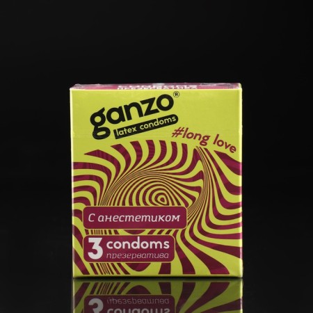 Ganzo condoms Long Love, with anesthetic, 3 pcs.-7