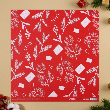 Scrapbooking paper "Snowflakes", 30.5 x 32 cm, 180 g/m²-4