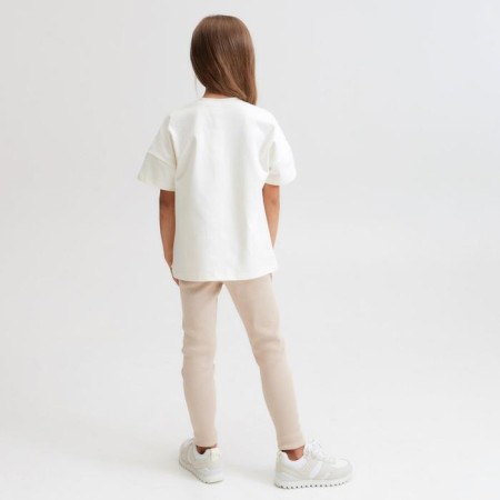 Лосины для девочки MINAKU: Casual Collection KIDS цвет бежевый, рост 110-2