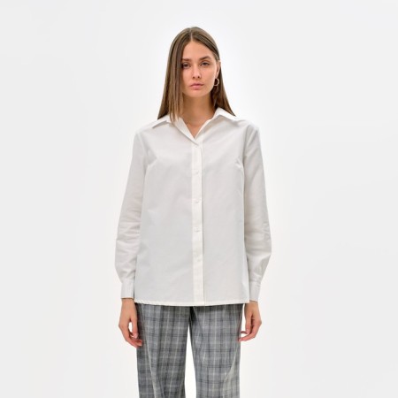 Women's shirt minku: classic color white, size 42-3