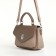 Women's bag on the Textura valve, small size, beige color