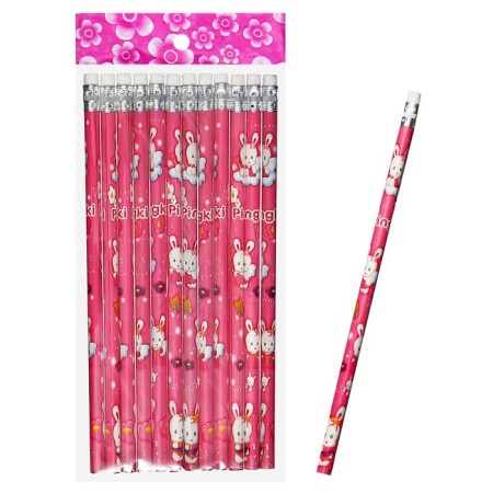 Pencil Chernographic Calligrata "Bunny", HB, with an eraser, round building