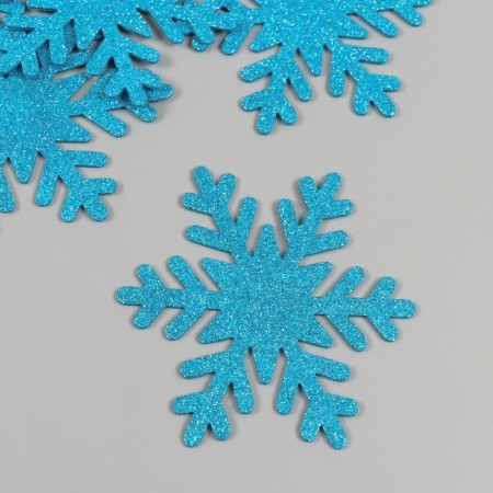 Decor for creativity "Snowflake" Blue, D-10 cm (set 5 pcs)-1