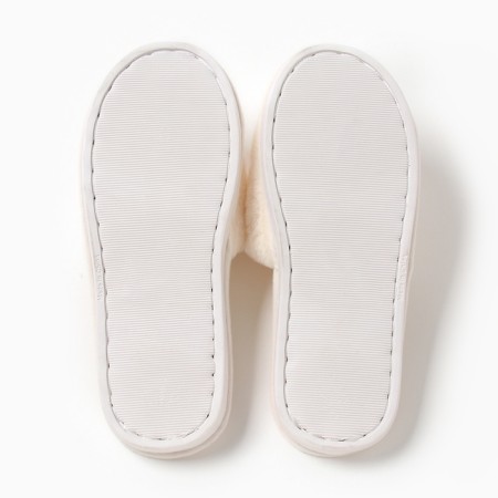 Women's slippers with an open nose, size 38-39, milk-5
