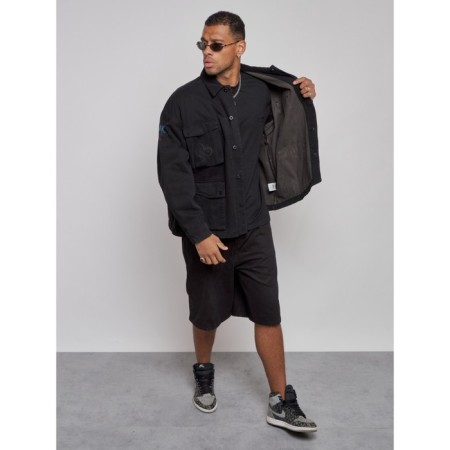 Jeaning jacket men's, size 56, black color-7