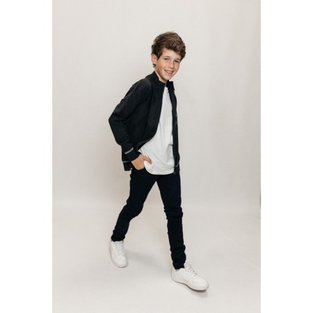 Jumper for boys, height 110-116 cm, dark gray color-2