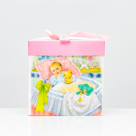 Self -assembly box "Children's" girls 15x15x15 cm-1