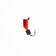 Mormyshka tungsten Marlin’s nails, 3 mm, 0.95 g, red, phosphorus + gasoline, 10 pcs