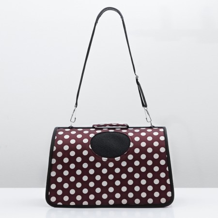 Bag - carrying for animals "peas", brown, size m, 40 x 21 x 27 cm-1