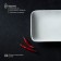 Porcelain rectangular shade of White Label, 24.5 × 15.5 cm, white color