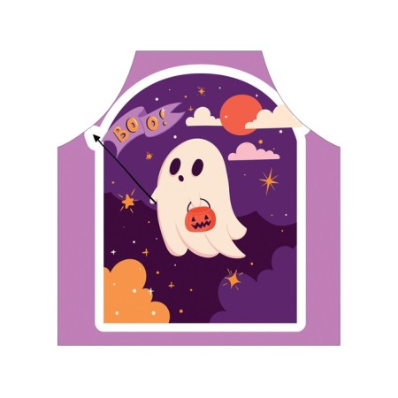 Apron kitchen with a photo print "Miracle Night", adjustable, size OS-2