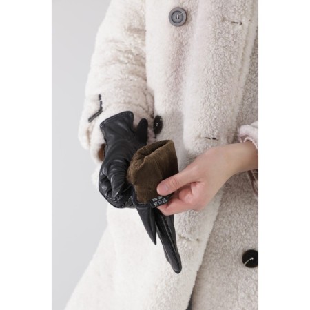 Female gloves, size 8.5, with insulation, black color-2