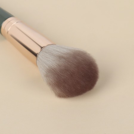 A set of makeup brushes "Lillian", 14 items, a case on the ties, the color is green/gray-6
