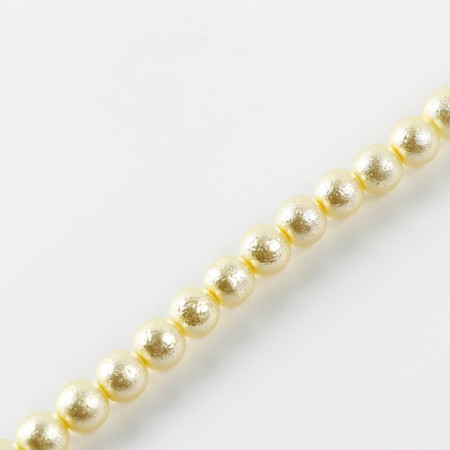 Glass beads, set 78 pcs., Size 1 pc. - 10 mm, color white gold-4