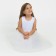Children's dress with beads kaftan p. 32 (110-116 cm), white