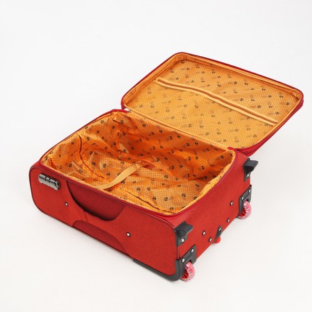 Small suitcase 24 "on lightning, code castle, with extension, red color-8