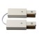 The connector for 2 tire pipelines type G, flexible. Single -phase. Uniel, IP20, white color