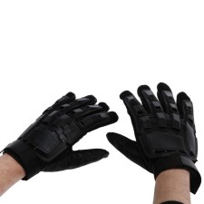 Motorcycle gloves with protective inserts, size L