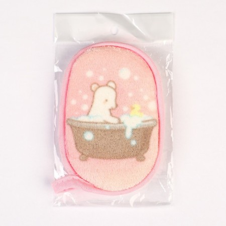 Baby washcloth, terry for bathing Basic crumb I, pink color-3