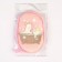 Baby washcloth, terry for bathing Basic crumb I, pink color