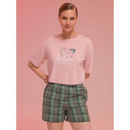 Women's shorts, size 42, green color