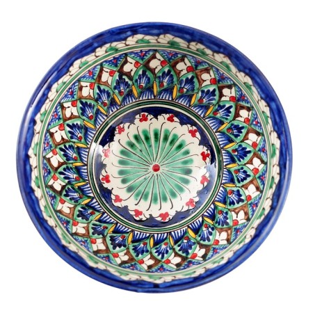 Rishtan ceramics "flowers" 15 cm, small, blue-3