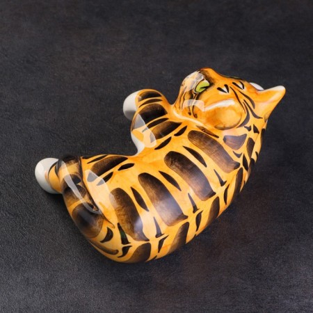 Porcelain figurine "Cat Vaska Red", 17 cm-3